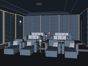 [웹툰 스케치업] 프라이빗 영화관과 미니 바