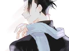 사토루가 스구루에게 목도리 떠주는 만화