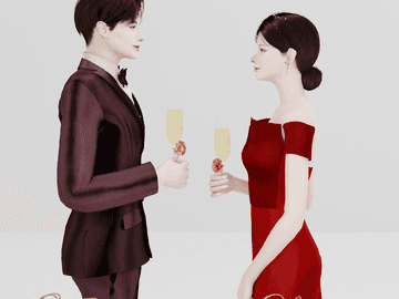 [Atelier Lena] 샴페인 잔 포즈 세트