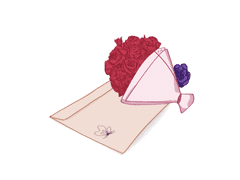 장미 24송이 꽃다발과 리시안셔스를 선물하며.