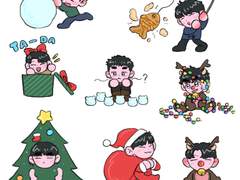 크리스마스 기념! 굿노트 스티커 도안 공유