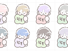 행복하세요스티커 도안 유료배포