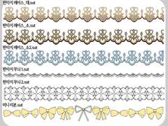 판타지 풍 레이스와 무늬 브러쉬 6종