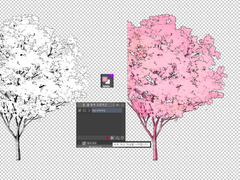채색 오토액션 소재