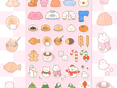 [ goodnote sticker ] 겨울겨울 먼슬리 스티커