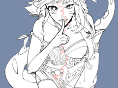 [릴레이 그리기 80번째] 얼레리 꼴레리~~