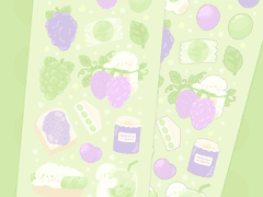 Sugary Grapes / 굿노트 포도 스티커
