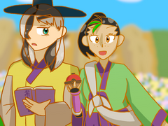 한복을 입혔습니다!