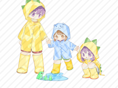 반남매+단이 아크릴 스탠드 유료도안