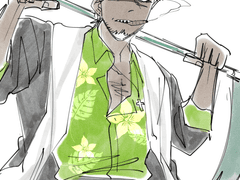 49. 매일 귀신 좀 안 보이는 노후 생활 하게 해달라고 기도하는 하와이안 껄렁껄렁 백발 중년 물리 퇴마사