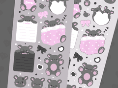 Bubbly Black Bunny / 굿노트 흑토끼 스티커