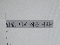 안녕, 나의 작은 사회