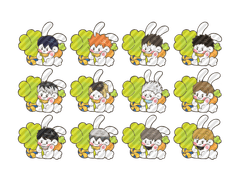 하이큐 행운토끼 키링 (백)