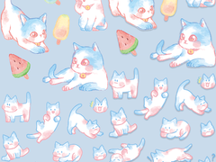 굿노트 : 그때 그 아이스냥♥ 스티커