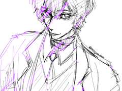 그림체 갈피 못잡고 냅다 트친소용 다자이, 츄야 낙서