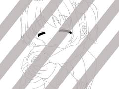 컬러링시트 0008 : character_girl_blonde_snow_rabbit