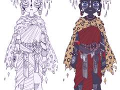 복식과 맞는 캐릭터 디자인