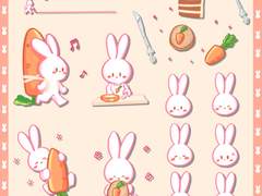 <굿노트 스티커> 거대 당근을 발견한 토끼