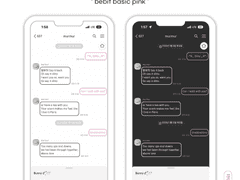 [ 아이폰 카톡 테마 공유 ] #6 베빗 핑크 기본톡 ver