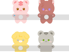 10cm 동물형 인형 도안 커미션