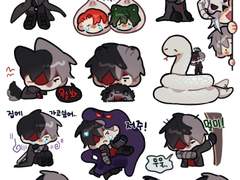 말랑기사 스티커 도안