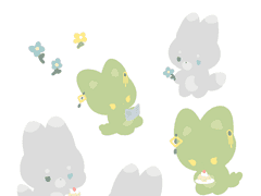 스티커 한 판 타입