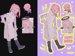 산즈 하루치요 무료배포 스티커 도안공유