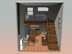 [체리미] 별장 스타일의 복층 원룸 주택 / 웹툰 배경 스케치업 skp