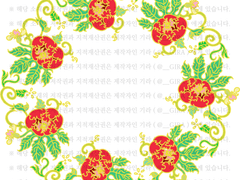 [클립스튜디오 소재 / PNG 파일] 문양_꽃봉오리 테두리