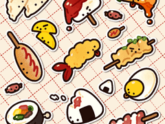 [굿노트] 출출해요 분식 스티커🍢