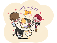 지민 생일 축하 그림