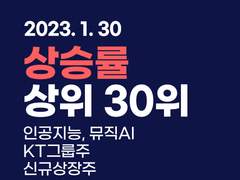 2023.01.30 [마감] 상승률 상위 30위