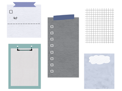 [굿노트 스티커] 메모지 느낌