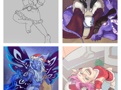 22 겨울축제 기념 4컷그림 과정샷