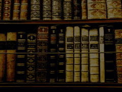 오래된 도서관의 구석.