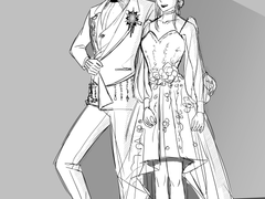 쿠로안즈 연말 시상식 드레스 제작기 만화