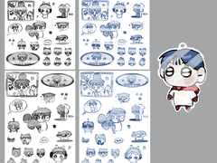 재민 스티커 키링 도안