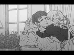 [고정틀] 흑백 반신 2인 커미션