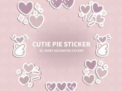 [굿노트스티커] 귀염뽀짝 손그림 하트 스티커