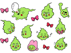 에쿠보 스티커 도안