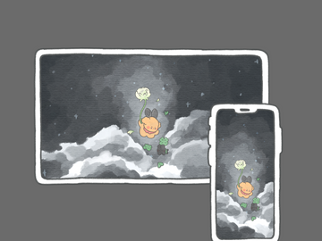 토끼풀과 함께 [배경화면 배포]