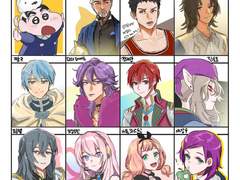 트친들의 최애를 그려보았다