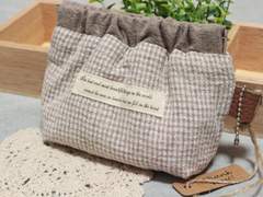 핸드메이드 내추럴 바네 파우치
