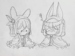 여행자 남매 낙서1