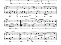 [사호 평온자의 전자 악보][2단]시간은 흐르고..