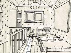 [사호 평온자의 자작 그림]구혁이의 대모험 - 구혁이의 집 2층 안