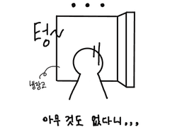 냉장고가 텅 비었을 때