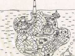 [사호 평온자의 자작 그림]세명의 대모험 "세 명의 여행" 지도 초안