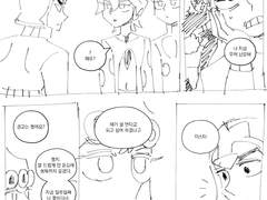 죠르노랑 미스타가 짧게 논쟁하는 만화
