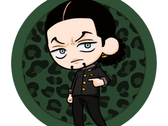 원피스 학원 - 학생회장 로브 루치 & 도짓코쾌활남 핫토리 효우타 양면키링 도안